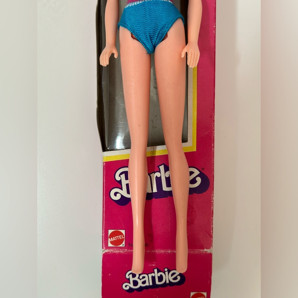 Vintage 1982 Barbie #5336 Blue Bathing Suit NIB Rare Foreign Edition - Picture 10 of 15